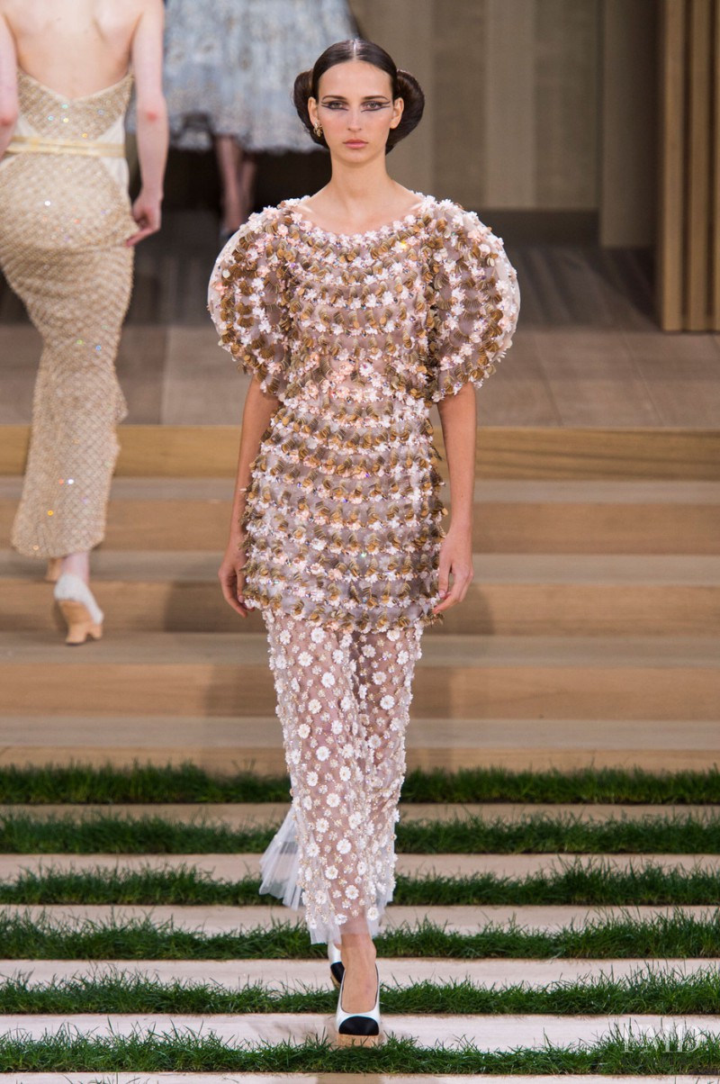 Waleska Gorczevski featured in  the Chanel Haute Couture fashion show for Spring/Summer 2016