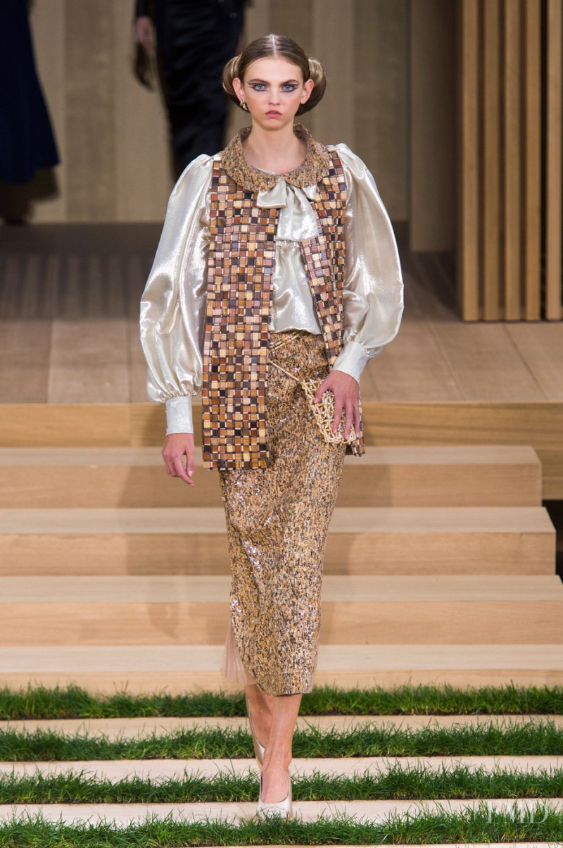Molly Bair featured in  the Chanel Haute Couture fashion show for Spring/Summer 2016