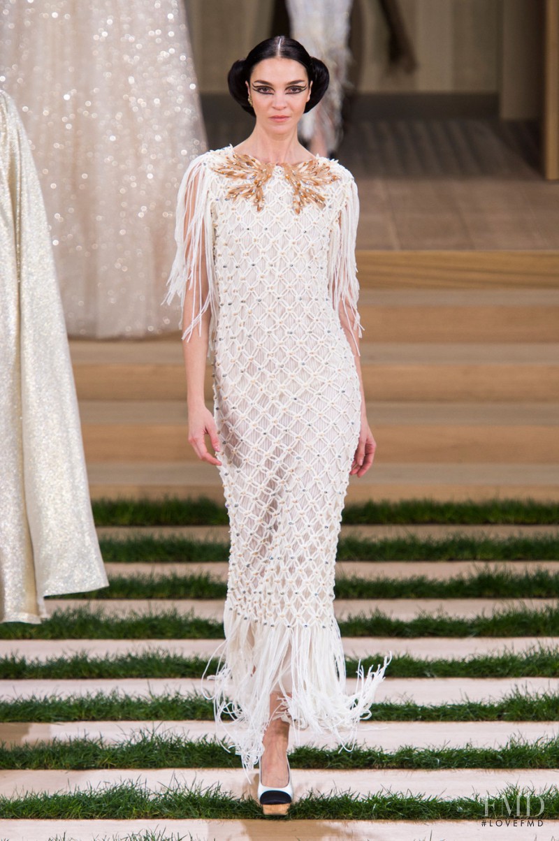 Mariacarla Boscono featured in  the Chanel Haute Couture fashion show for Spring/Summer 2016