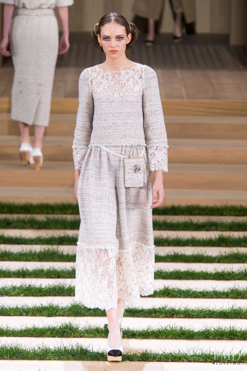 Adrienne Juliger featured in  the Chanel Haute Couture fashion show for Spring/Summer 2016