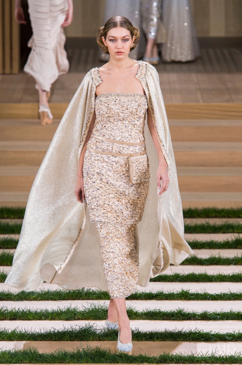 Gigi Hadid featured in  the Chanel Haute Couture fashion show for Spring/Summer 2016