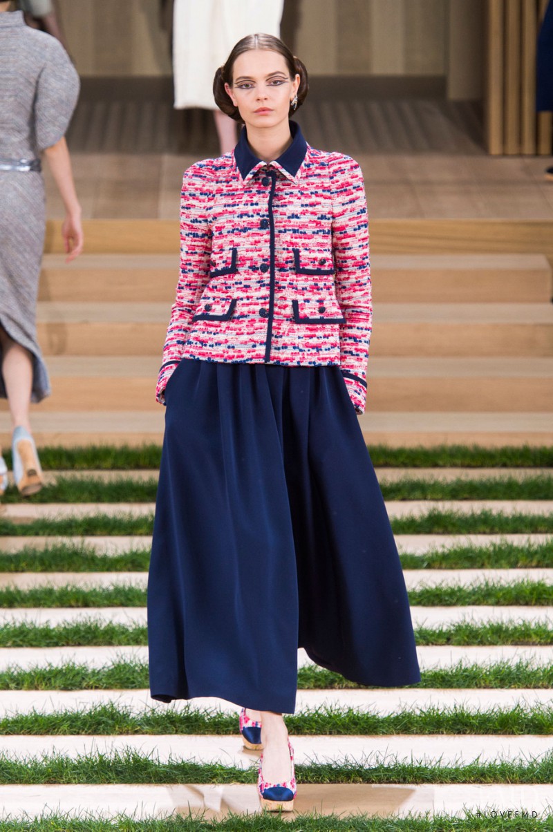 Mina Cvetkovic featured in  the Chanel Haute Couture fashion show for Spring/Summer 2016