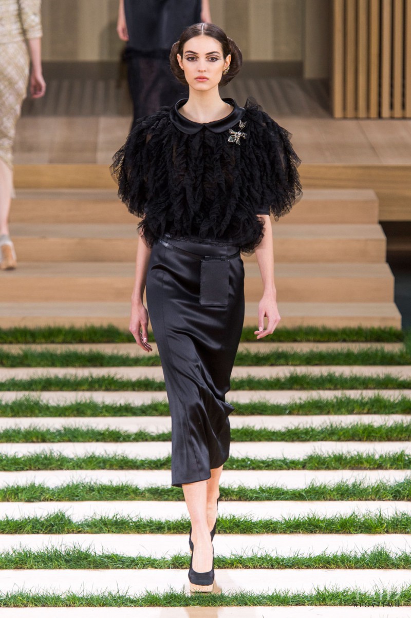 Camille Hurel featured in  the Chanel Haute Couture fashion show for Spring/Summer 2016