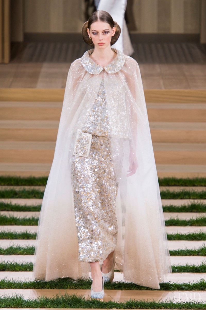 Lauren de Graaf featured in  the Chanel Haute Couture fashion show for Spring/Summer 2016