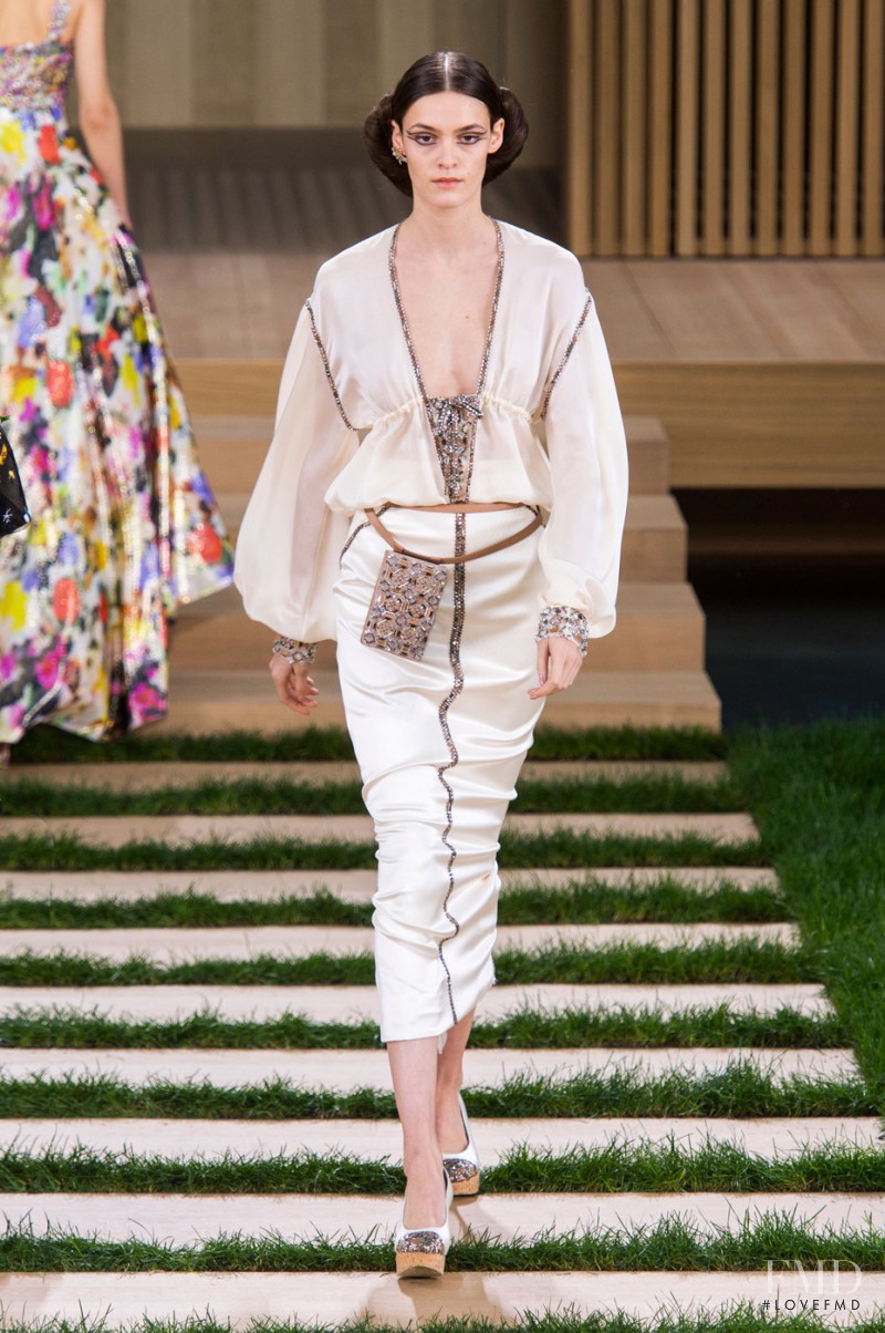 Kremi Otashliyska featured in  the Chanel Haute Couture fashion show for Spring/Summer 2016