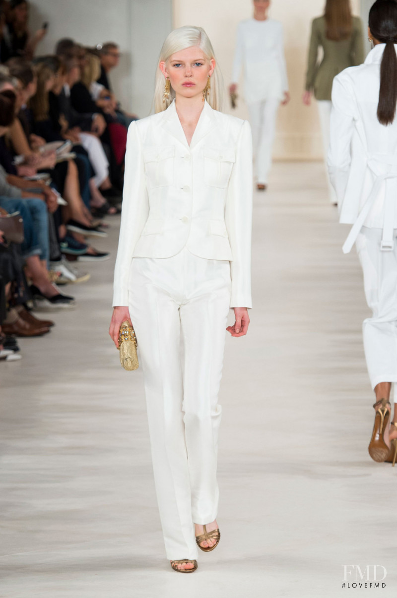 Ola Rudnicka featured in  the Ralph Lauren Collection fashion show for Spring/Summer 2015