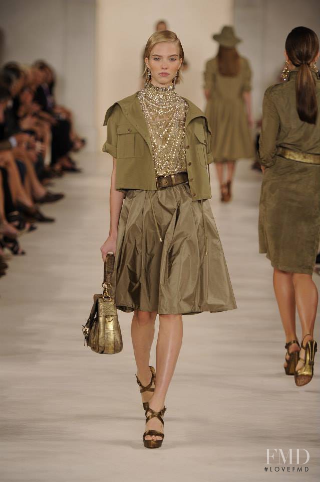 Sasha Luss featured in  the Ralph Lauren Collection fashion show for Spring/Summer 2015