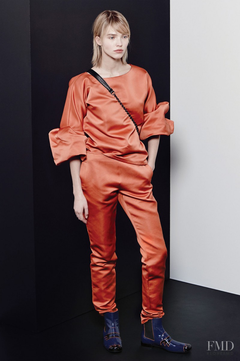 Sasha Luss featured in  the Bottega Veneta fashion show for Pre-Fall 2015