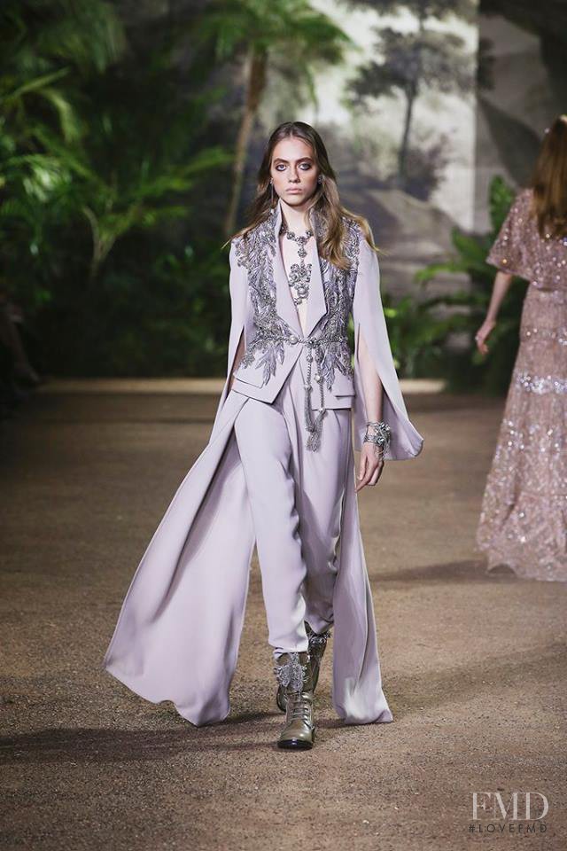 Odette Pavlova featured in  the Elie Saab Couture fashion show for Spring/Summer 2016