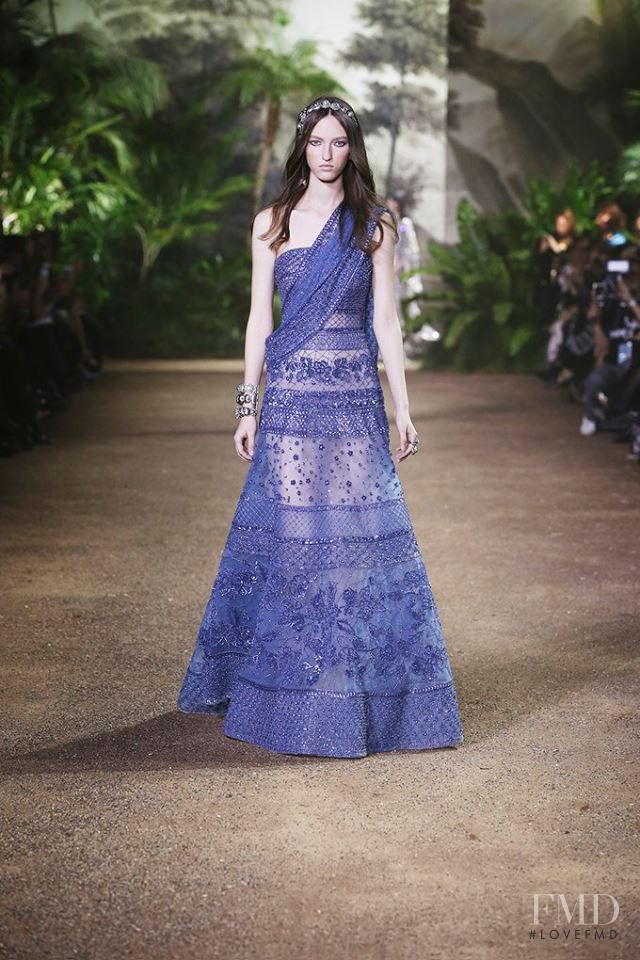 Liza Ostanina featured in  the Elie Saab Couture fashion show for Spring/Summer 2016