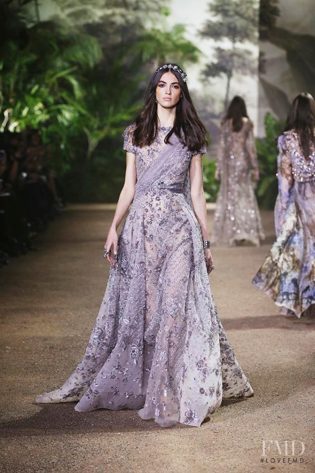 Camille Hurel featured in  the Elie Saab Couture fashion show for Spring/Summer 2016
