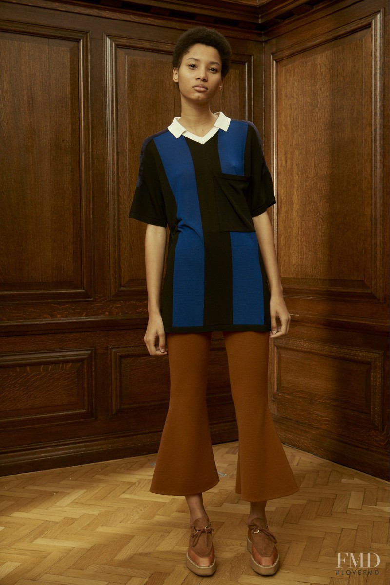 Lineisy Montero featured in  the Stella McCartney fashion show for Pre-Fall 2016