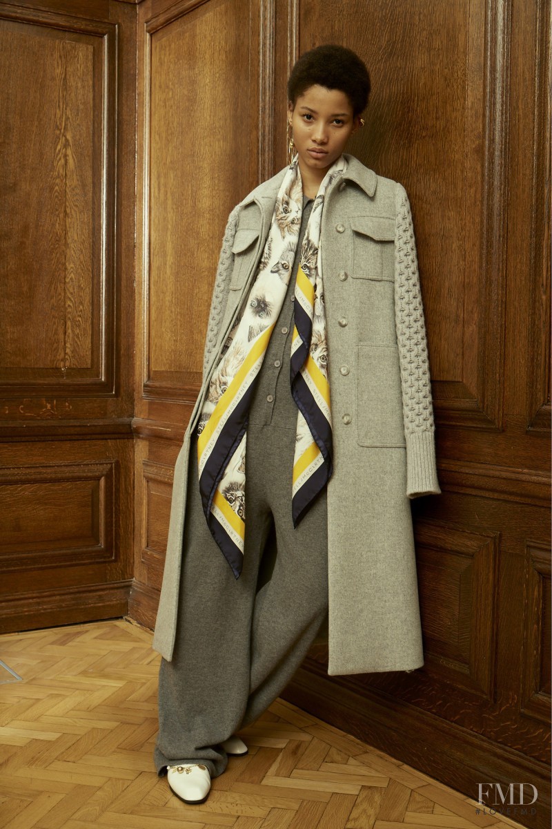 Lineisy Montero featured in  the Stella McCartney fashion show for Pre-Fall 2016