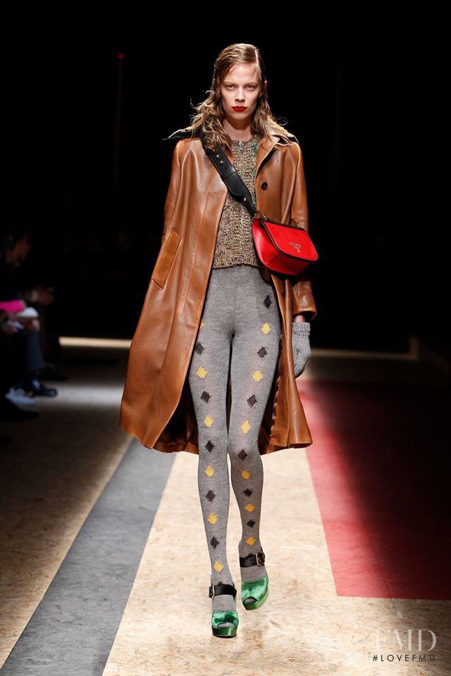 Lexi Boling featured in  the Prada fashion show for Autumn/Winter 2016