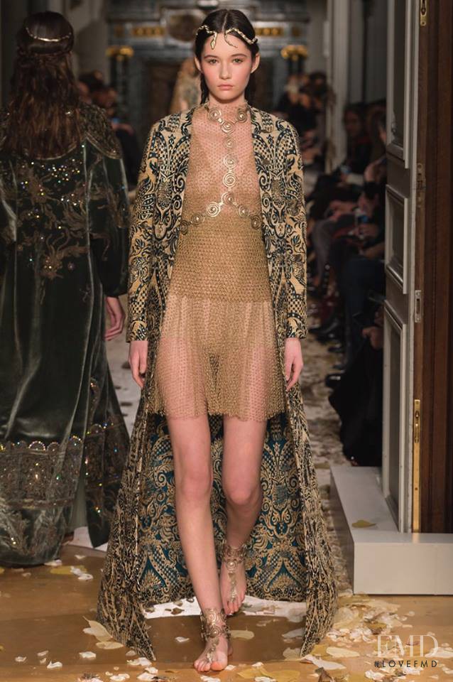 Vika Ihnatenko featured in  the Valentino Couture fashion show for Spring/Summer 2016