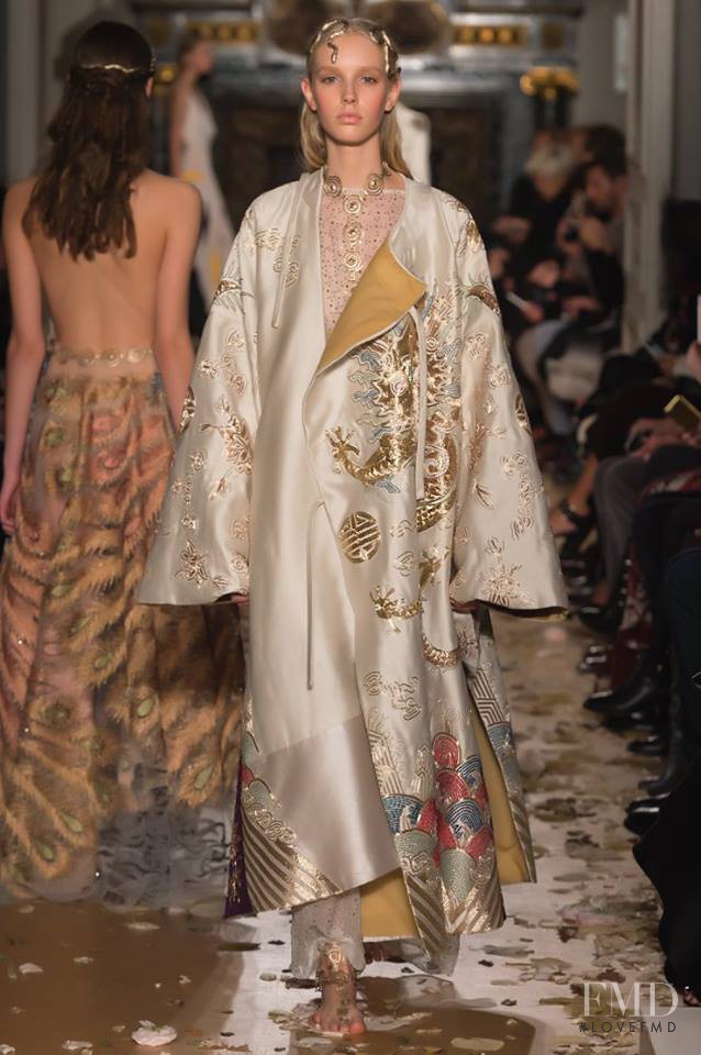 Jessie Bloemendaal featured in  the Valentino Couture fashion show for Spring/Summer 2016