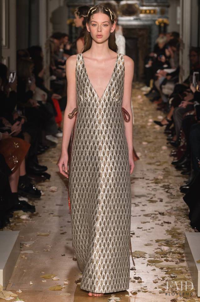 Lauren de Graaf featured in  the Valentino Couture fashion show for Spring/Summer 2016