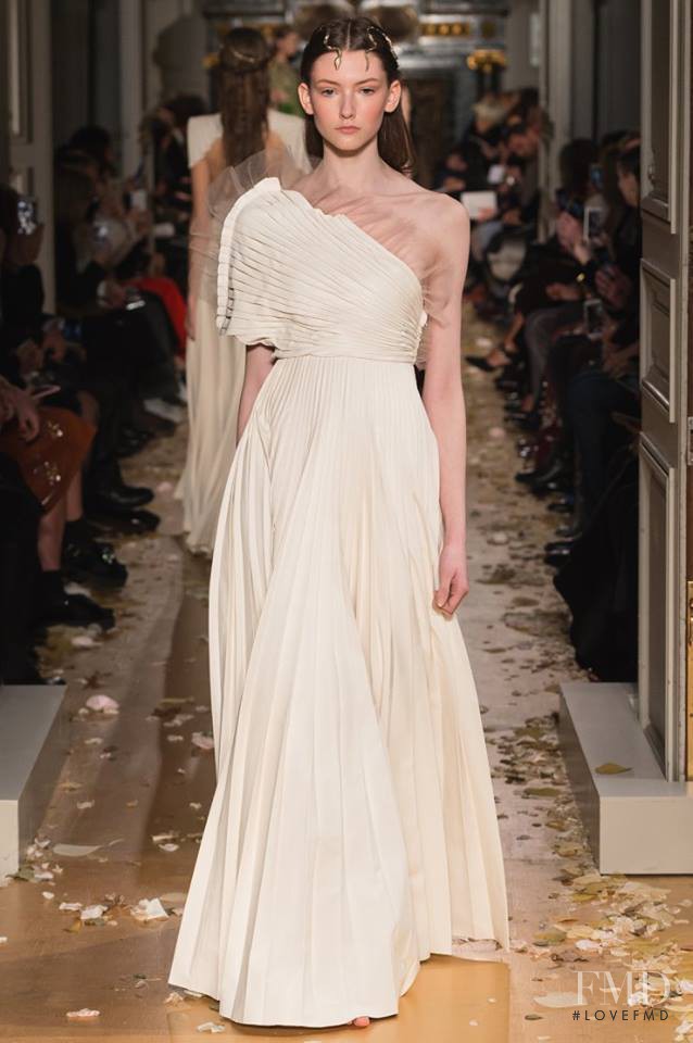 Allyson Chalmers featured in  the Valentino Couture fashion show for Spring/Summer 2016