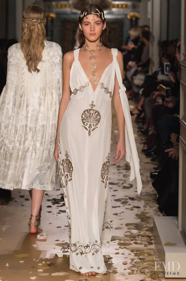 Valery Kaufman featured in  the Valentino Couture fashion show for Spring/Summer 2016