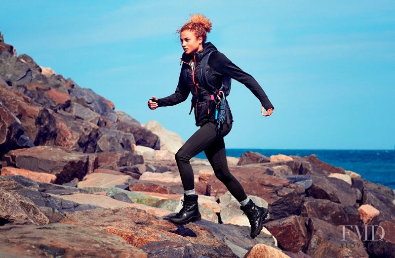 Stephanie Rose Bertram featured in  the H&M Sport advertisement for Spring 2015
