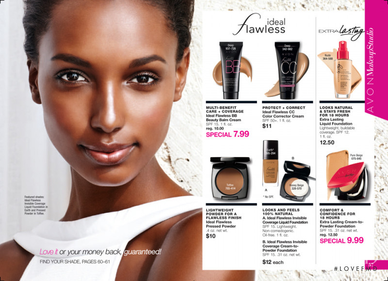 Jasmine Tookes featured in  the AVON catalogue for Spring 2015