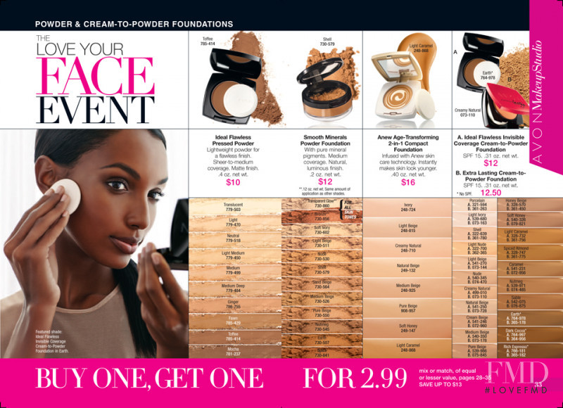 Jasmine Tookes featured in  the AVON catalogue for Spring 2015