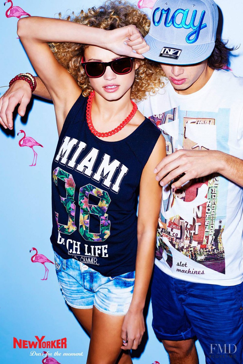Stephanie Rose Bertram featured in  the New Yorker advertisement for Spring/Summer 2014
