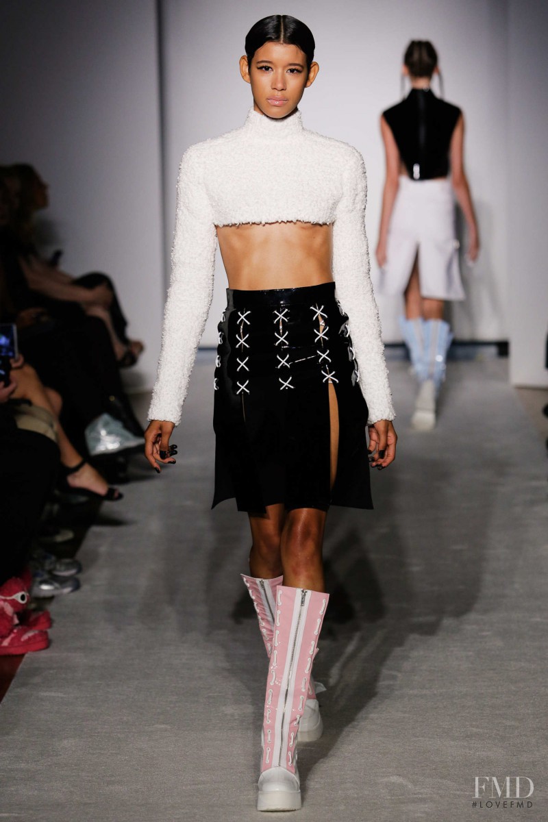 Janiece Dilone featured in  the Maria Ke Fisherman fashion show for Spring/Summer 2015