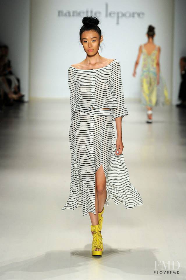 Meng Meng Wei featured in  the Nanette Lepore fashion show for Spring/Summer 2015