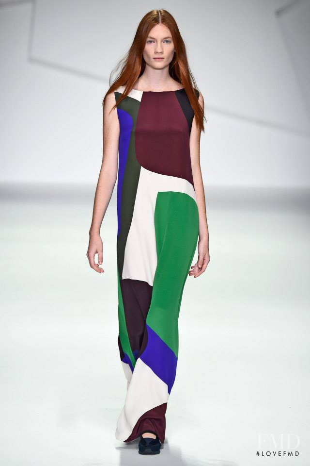 Kristin Zakala featured in  the Jasper Conran fashion show for Spring/Summer 2015