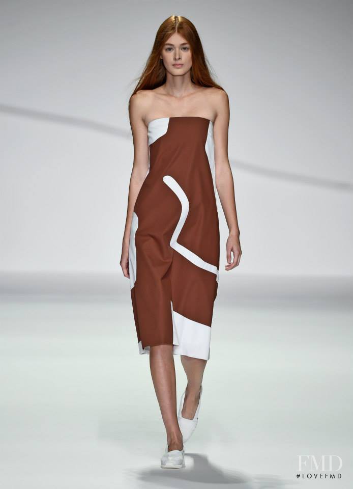 Katya Kuznetsova featured in  the Jasper Conran fashion show for Spring/Summer 2015