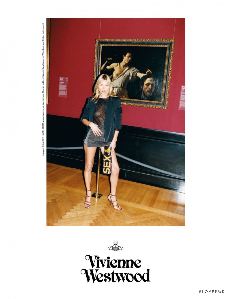 Kate Moss featured in  the Vivienne Westwood Red Label advertisement for Spring/Summer 2013