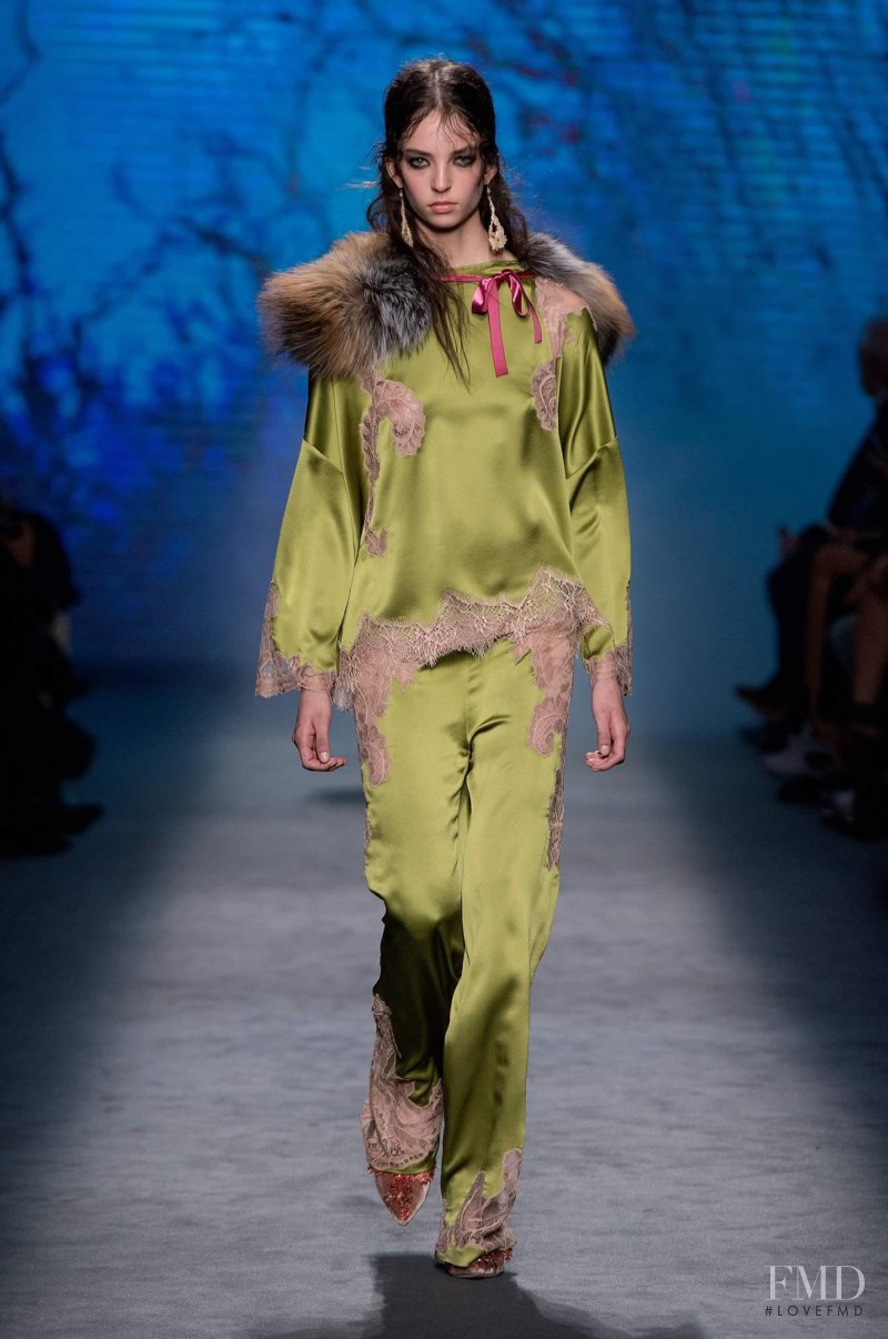 Sophie Jones featured in  the Alberta Ferretti fashion show for Autumn/Winter 2016