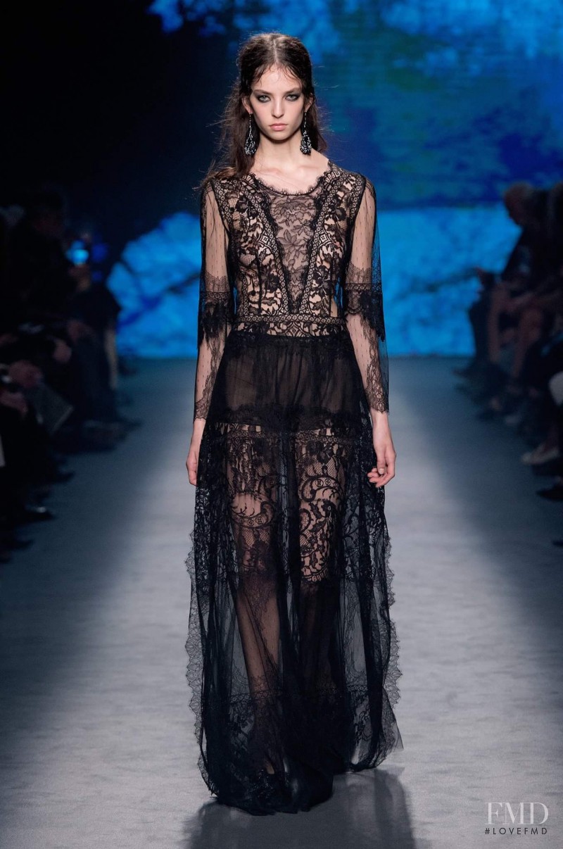 Sophie Jones featured in  the Alberta Ferretti fashion show for Autumn/Winter 2016