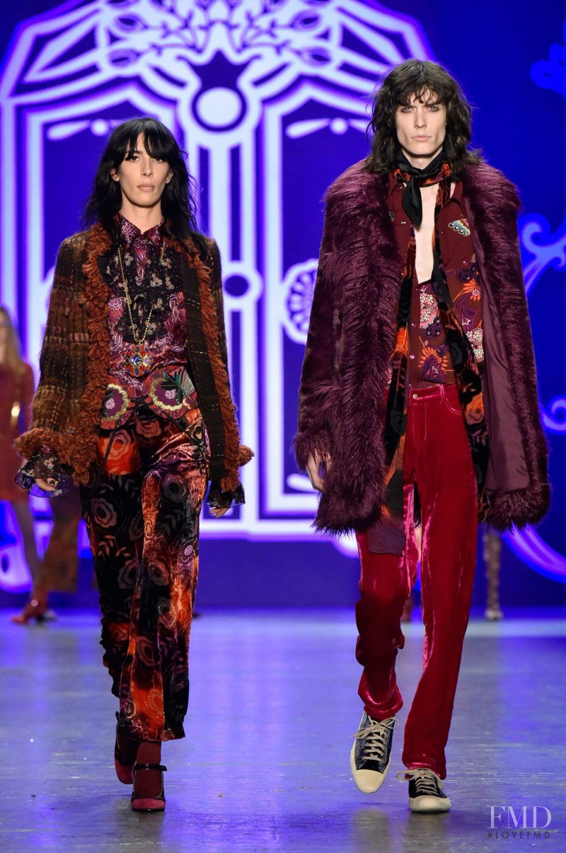 Jamie Bochert featured in  the Anna Sui fashion show for Autumn/Winter 2016