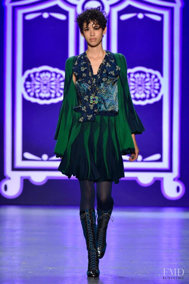 Janiece Dilone featured in  the Anna Sui fashion show for Autumn/Winter 2016