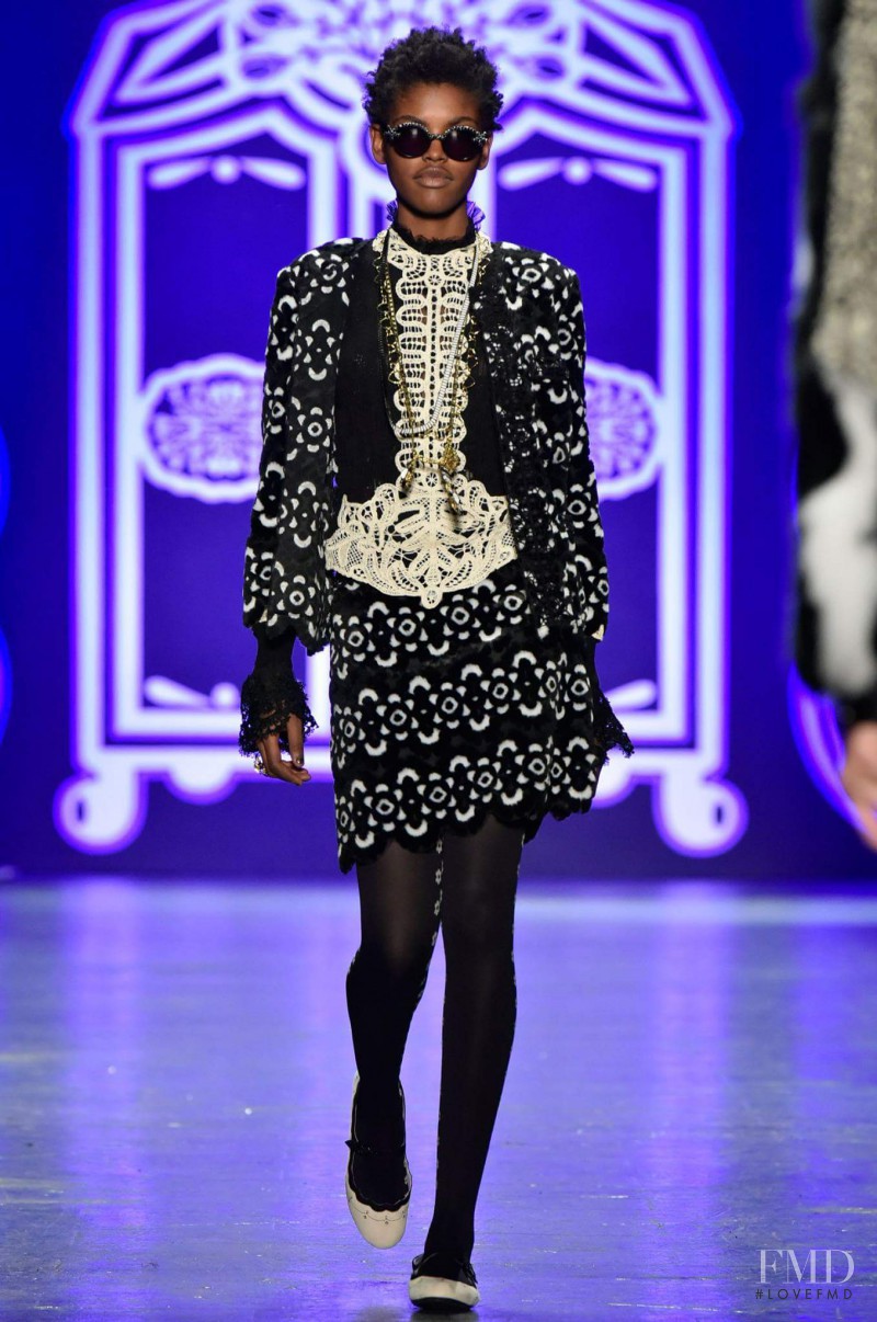 Amilna Estevão featured in  the Anna Sui fashion show for Autumn/Winter 2016