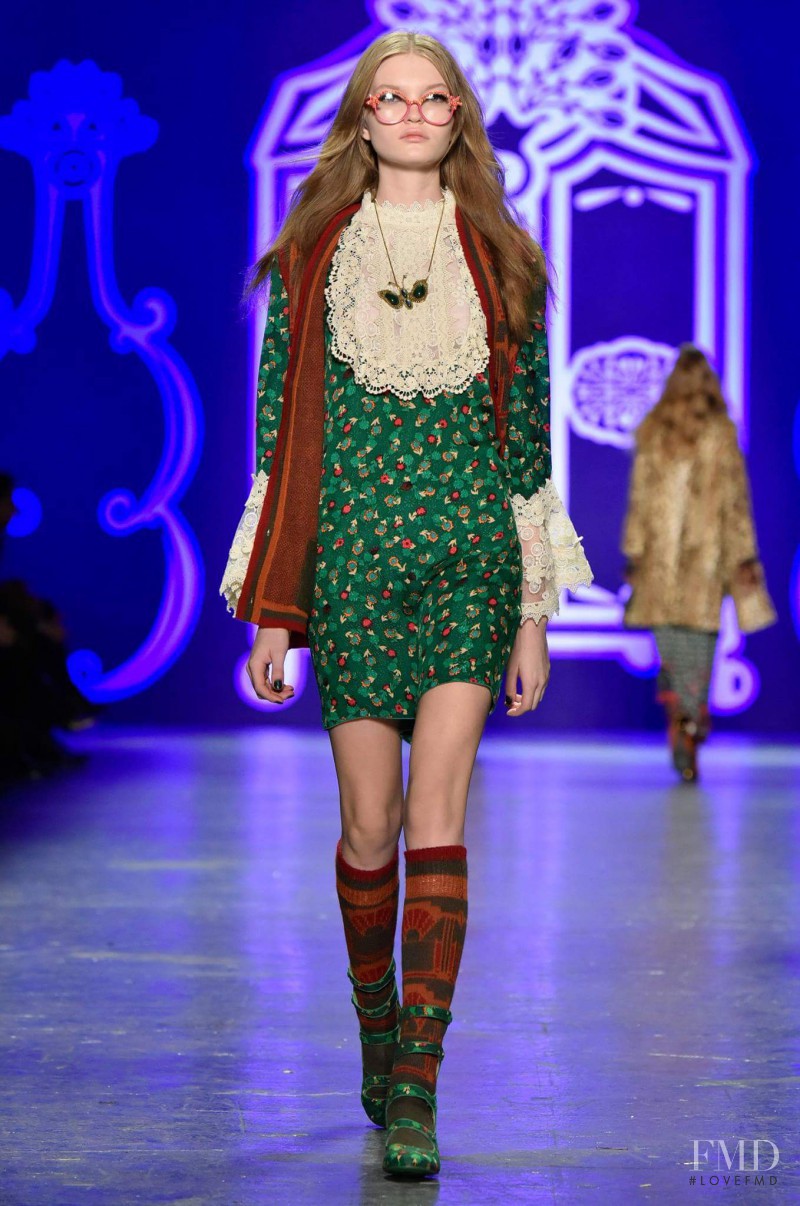 Abby Williamson featured in  the Anna Sui fashion show for Autumn/Winter 2016