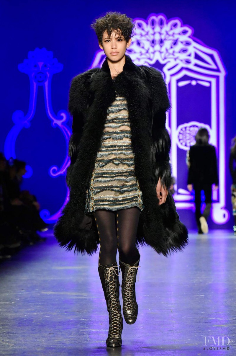 Janiece Dilone featured in  the Anna Sui fashion show for Autumn/Winter 2016