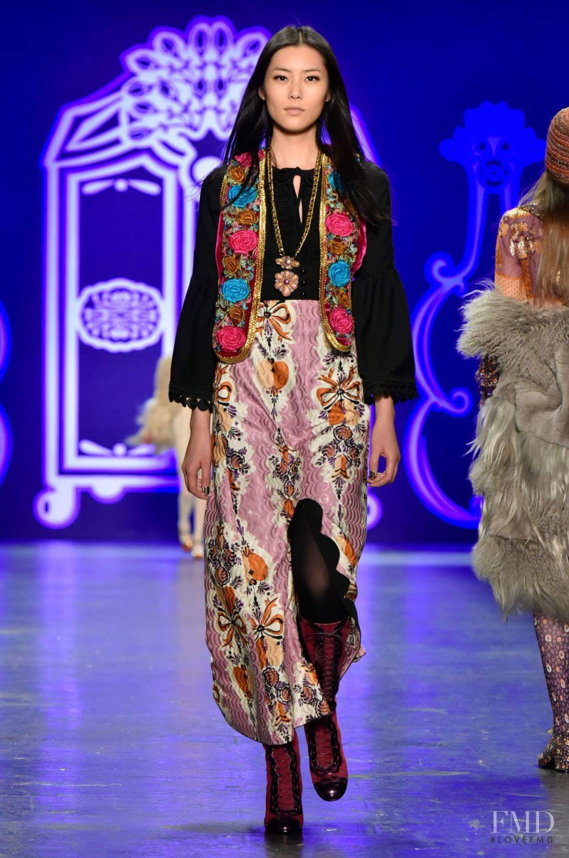 Liu Wen featured in  the Anna Sui fashion show for Autumn/Winter 2016