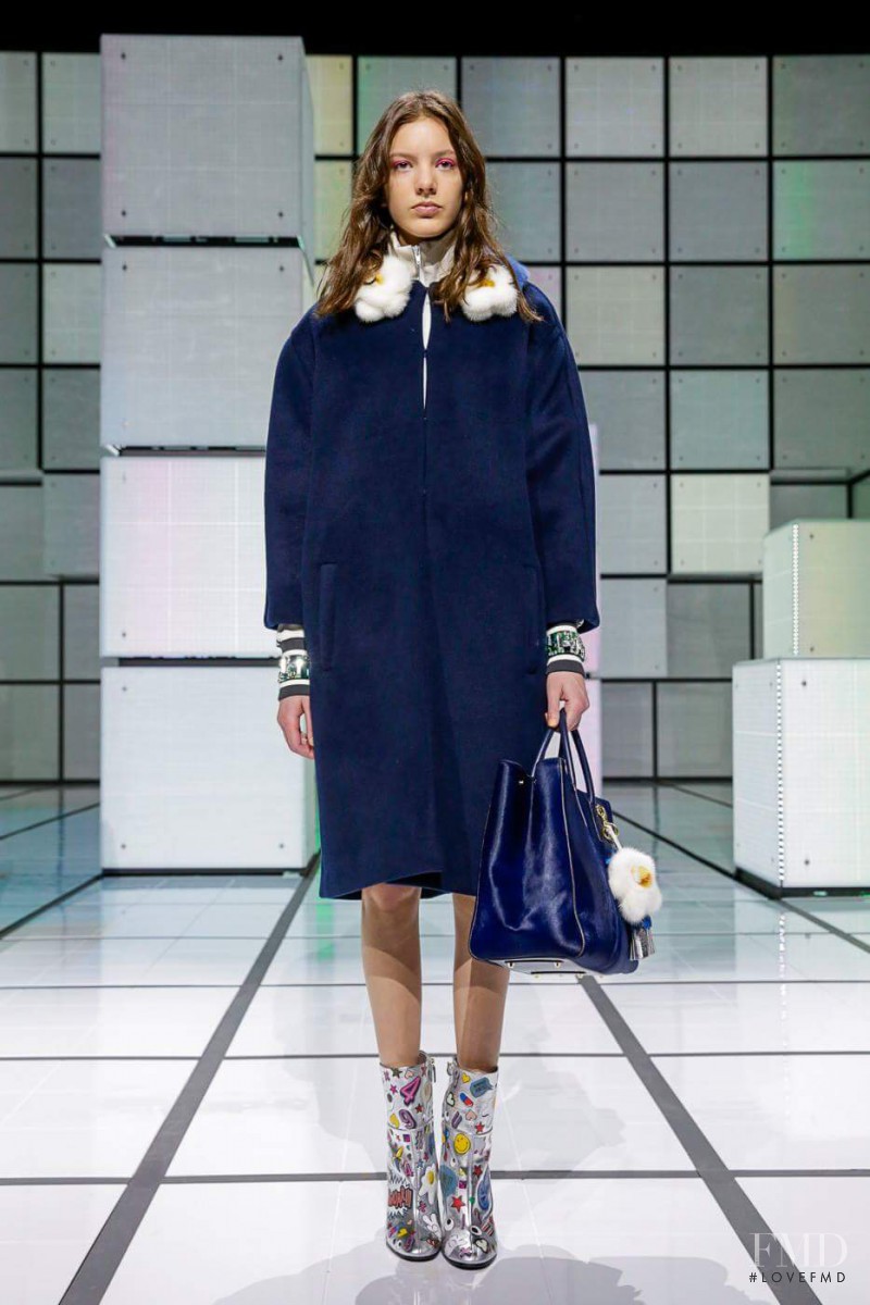 Caroline Reagan featured in  the Anya Hindmarch fashion show for Autumn/Winter 2016