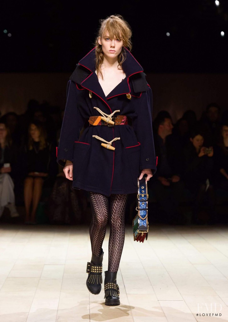Kiki Willems featured in  the Burberry Prorsum fashion show for Autumn/Winter 2016