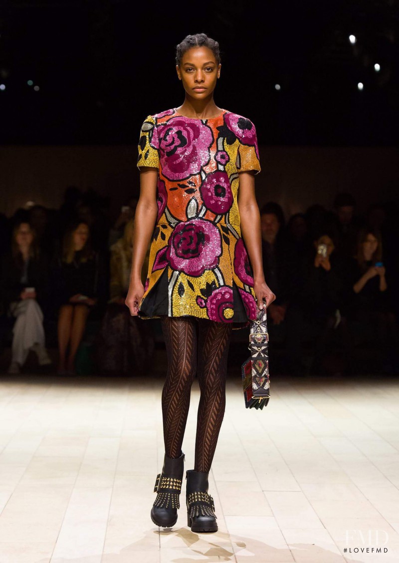 Karly Loyce featured in  the Burberry Prorsum fashion show for Autumn/Winter 2016