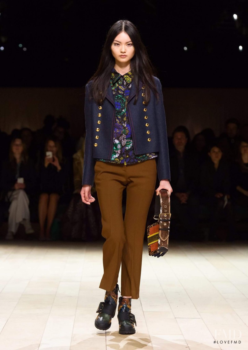 Cong He featured in  the Burberry Prorsum fashion show for Autumn/Winter 2016