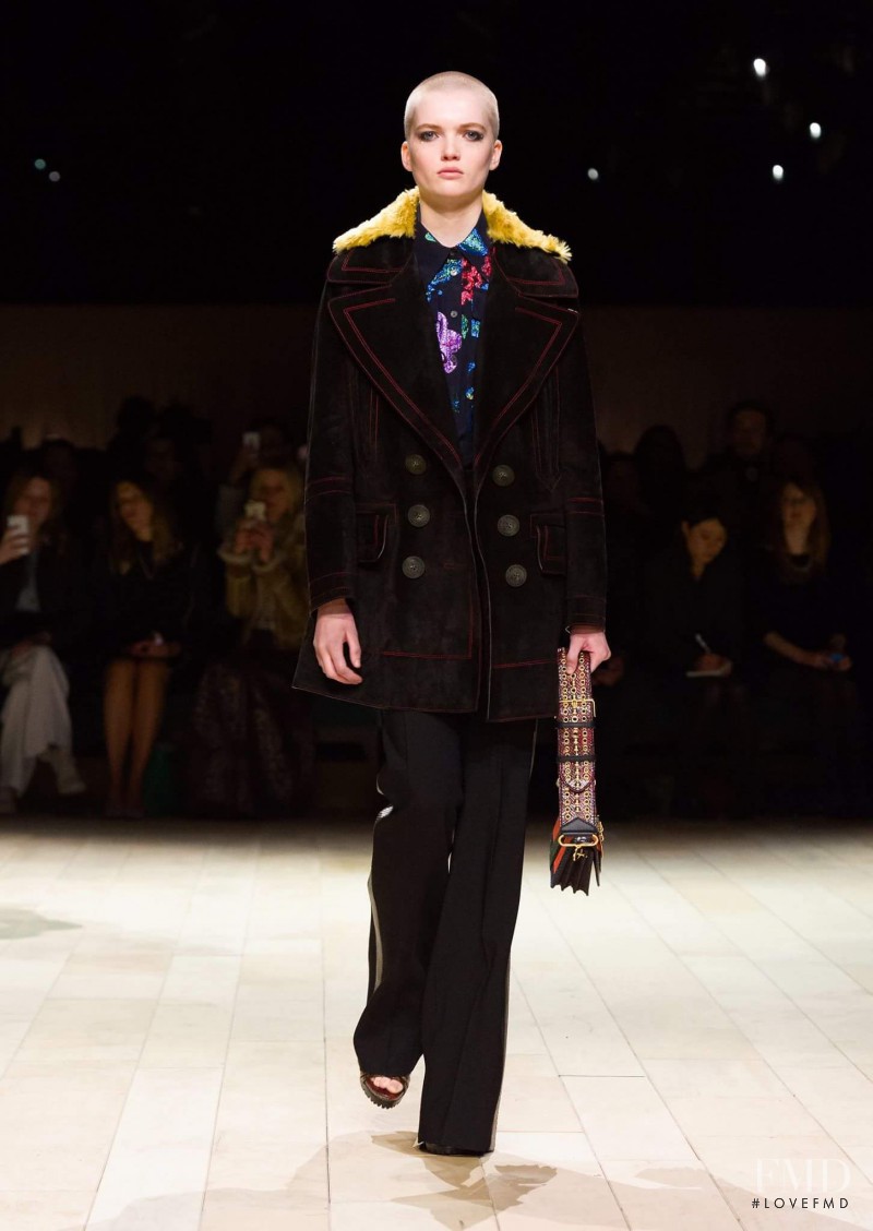 Ruth Bell featured in  the Burberry Prorsum fashion show for Autumn/Winter 2016