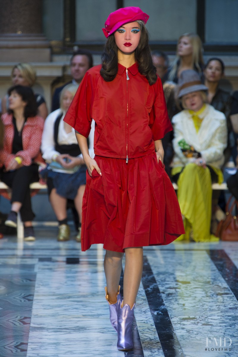 Tian Yi featured in  the Vivienne Westwood Red Label fashion show for Spring/Summer 2013