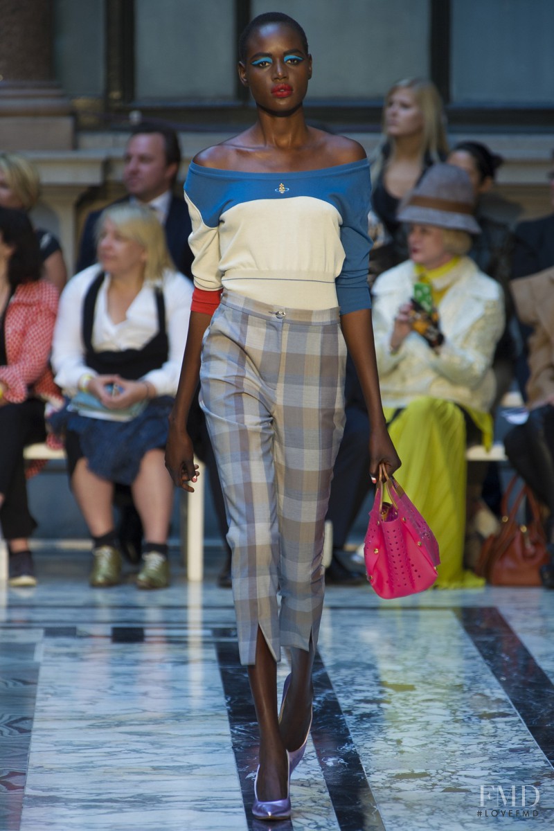 Ajak Deng featured in  the Vivienne Westwood Red Label fashion show for Spring/Summer 2013
