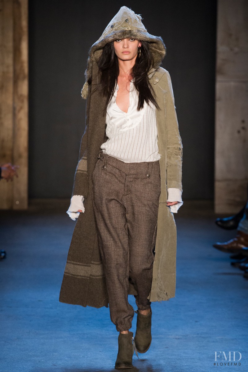 Wanessa Milhomem featured in  the Greg Lauren fashion show for Autumn/Winter 2015