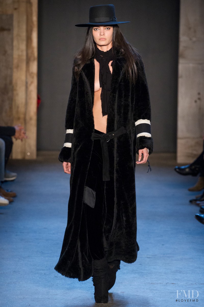 Wanessa Milhomem featured in  the Greg Lauren fashion show for Autumn/Winter 2015