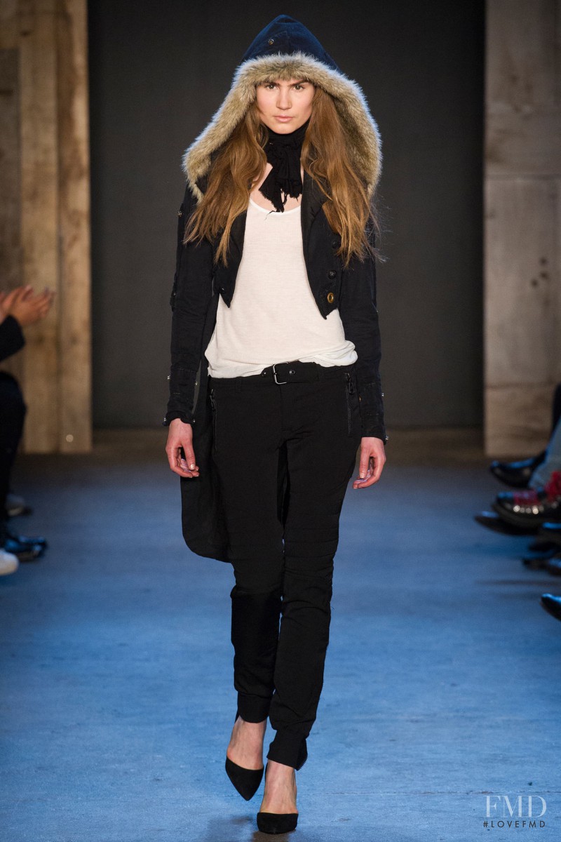 Andrea Jorgensen featured in  the Greg Lauren fashion show for Autumn/Winter 2015